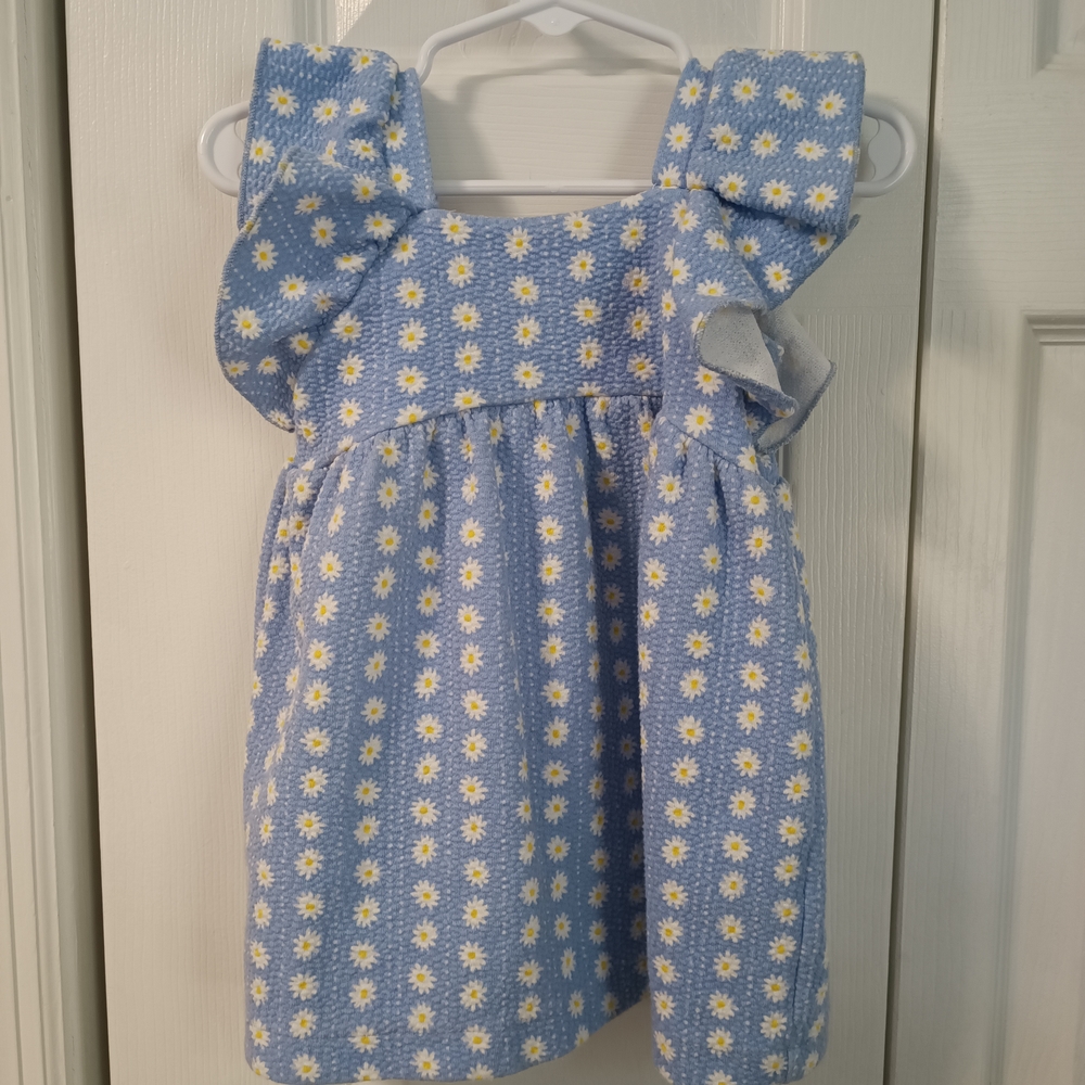 Zara Blue Daisy Print Kids Dress